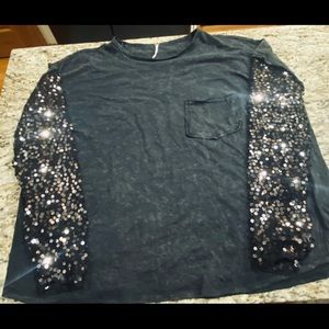 New w/o tags Free People Celine Tee Large